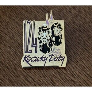 Vintage KENTUCKY DERBY 124th Horse Racing Souvenir Lapel Hat Pin Badge